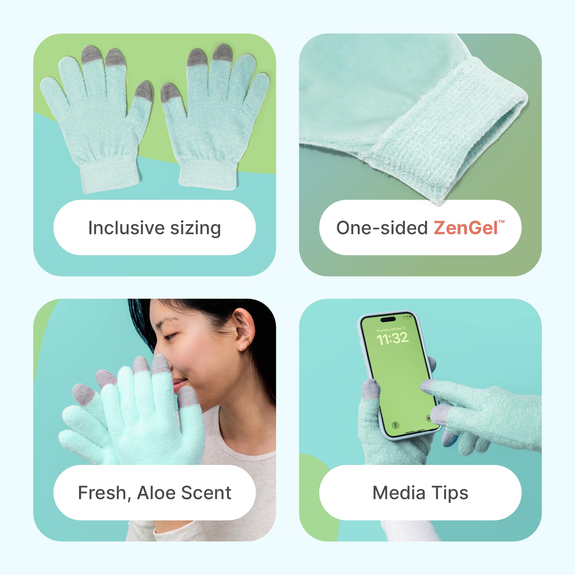 ZenToes guantes nocturnos suaves para manos cansadas