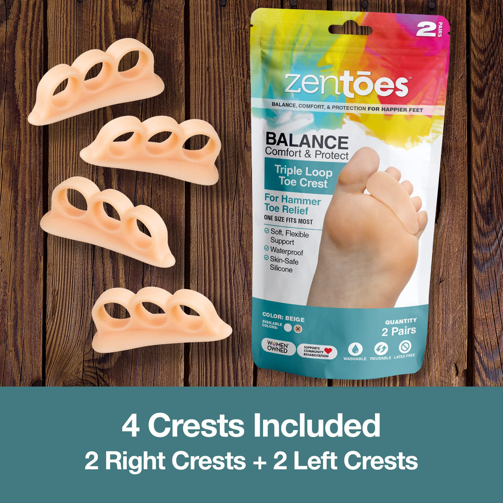 ZenToes two-pair pack ensures a ready replacement for active use.