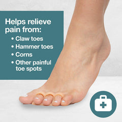 ZenToes Hammer Toe Corrector triple-loop strap keeps pad secure during wear.