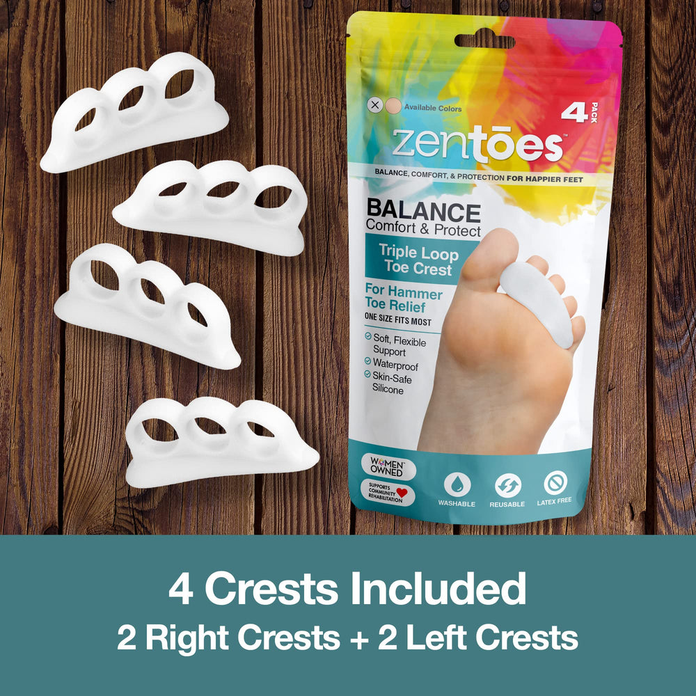 ZenToes gel is latex-free medical grade SEBS for safe daily wear.
