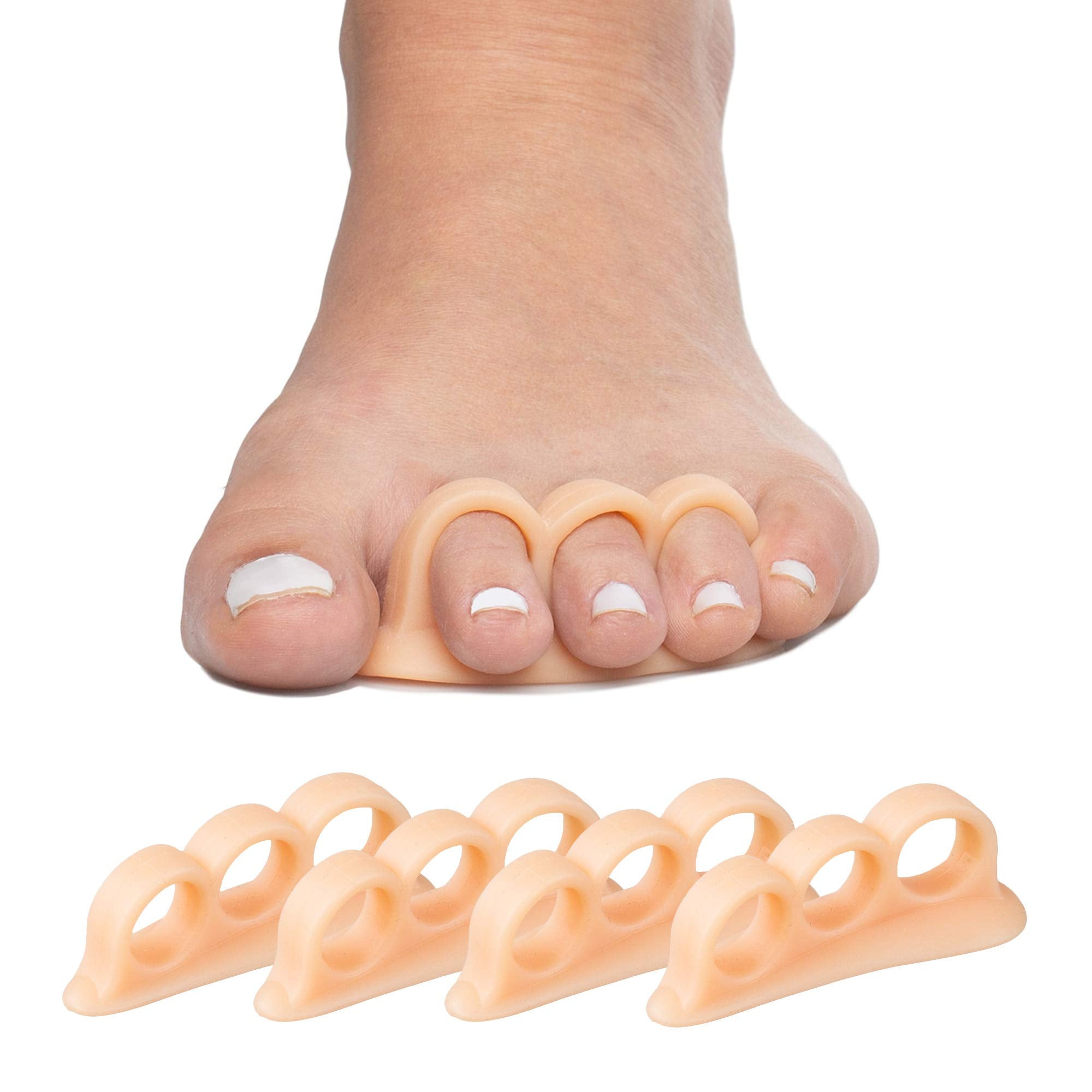 ZenToes Hammer Toe Corrector under middle toes provides gentle realignment.