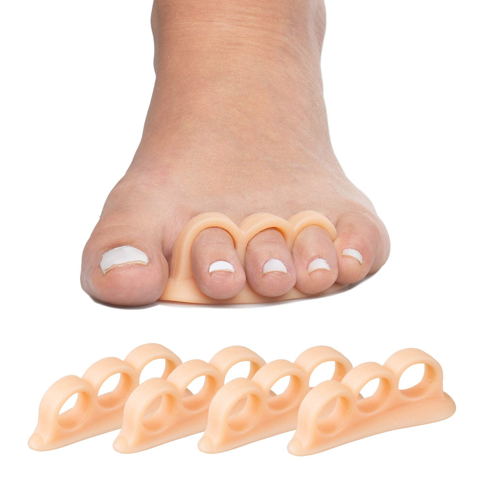 ZenToes Hammer Toe Corrector under middle toes provides gentle realignment.