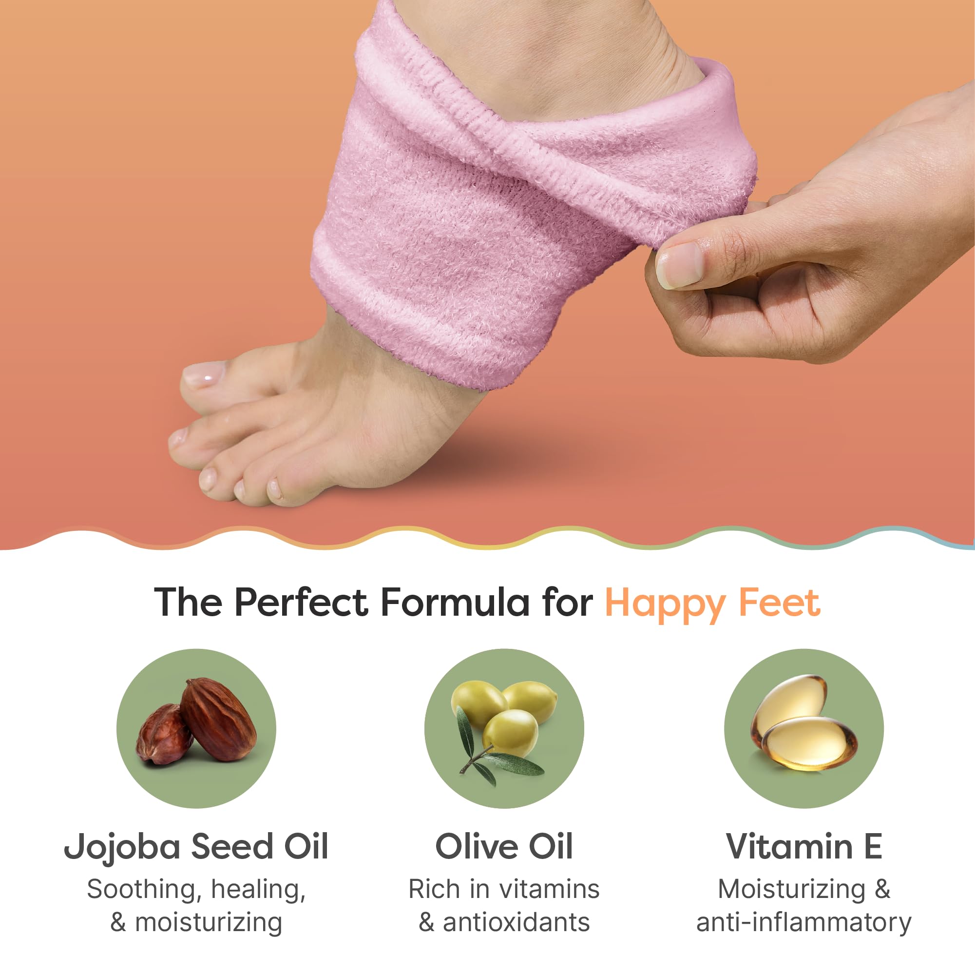 ZenToes ingredientes Vitamina E jojoba aceite para hidratación intensiva.