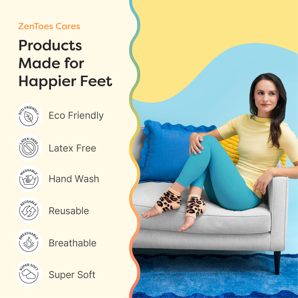 ZenToes talla regular para ajuste cómodo en pies promedio.