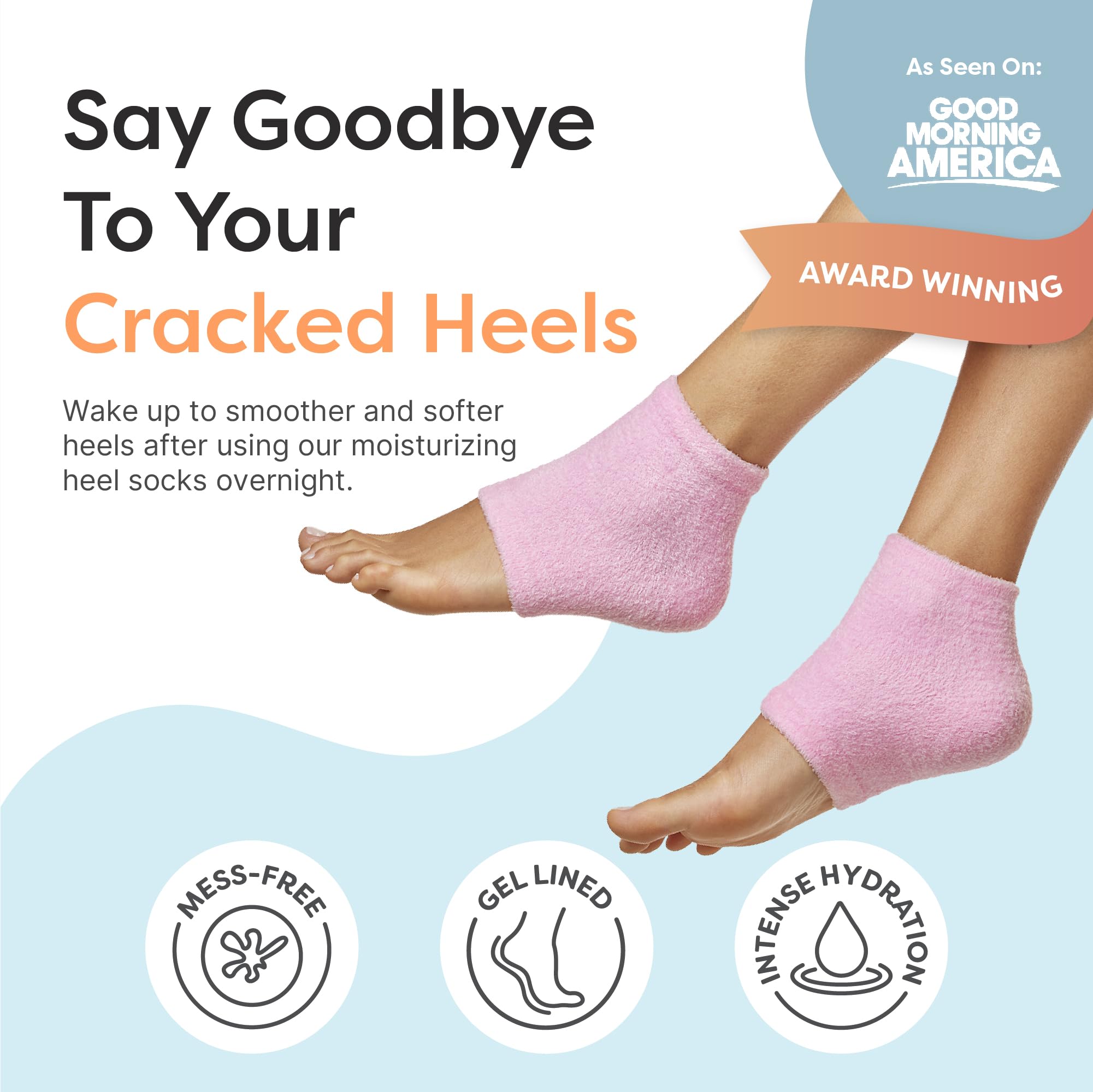 ZenToes talones con gel jojoba para hidratación profunda.