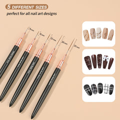 ZEOHBETY 12mm liner brush for medium-width strokes on nails.