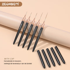ZEOHBETY 8mm liner brush ideal for clean curves and details.