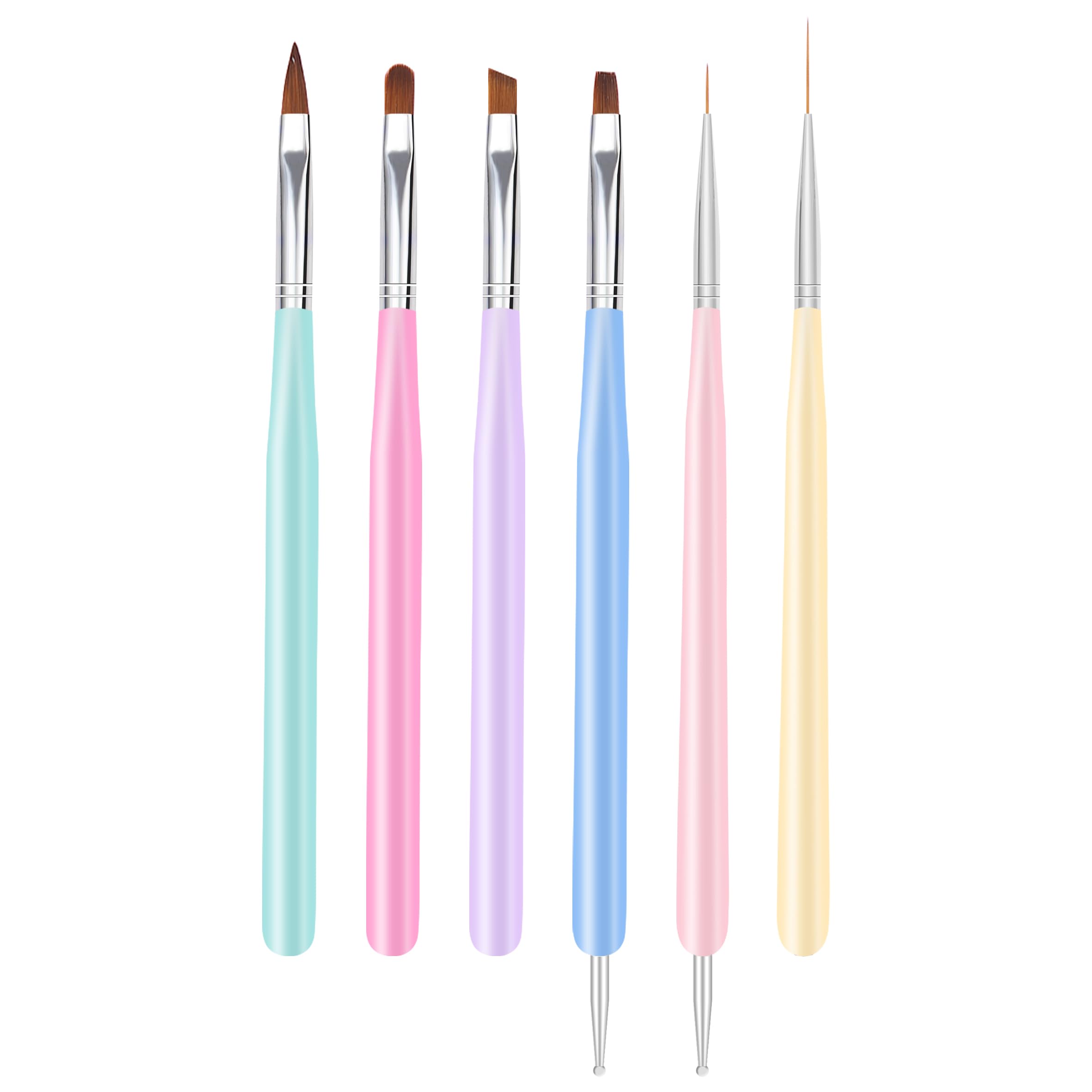 ZEOHBETY nail art brush round-flat for precise line work in gel polish designs.