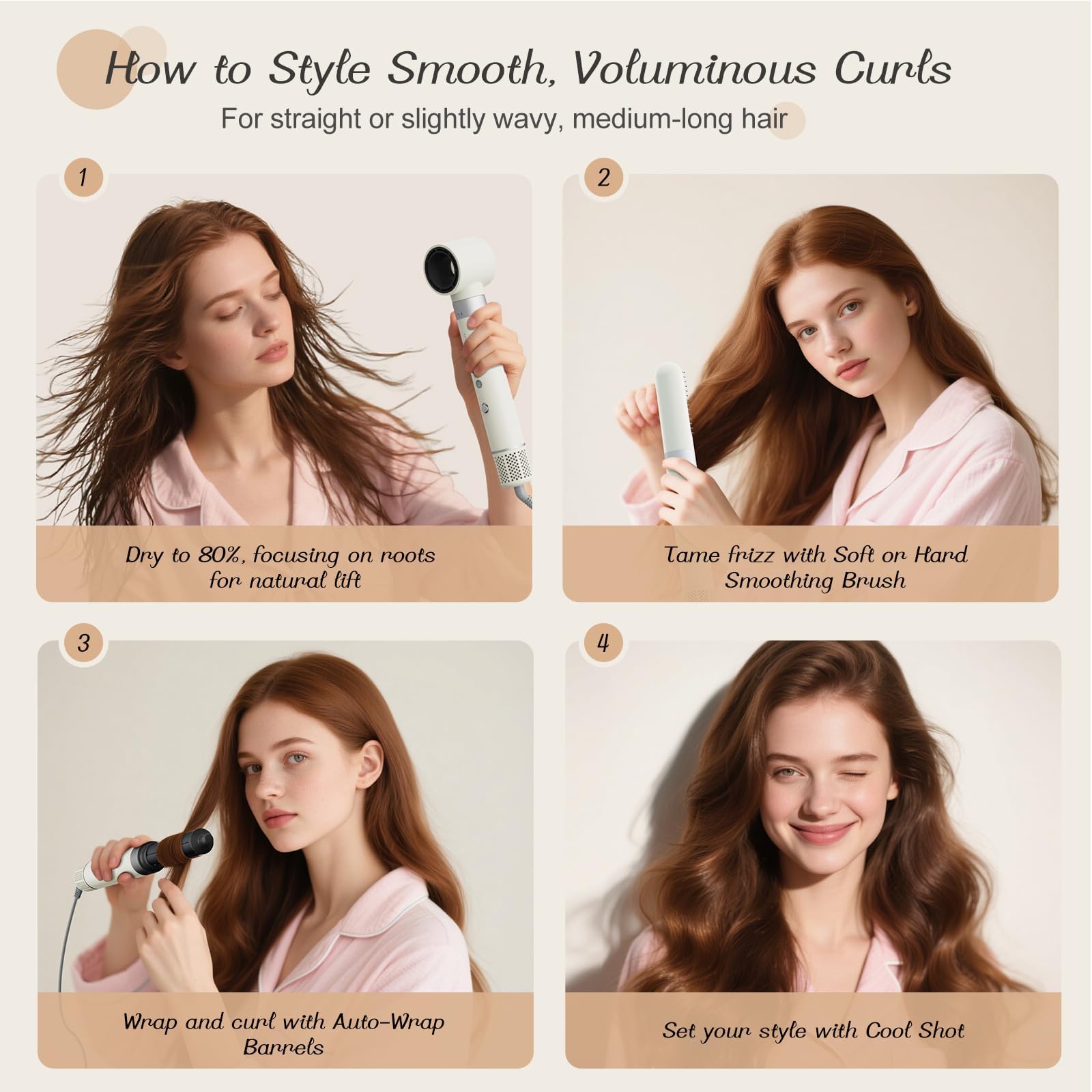 Zephyrluxe complete styling kit provides versatile at-home salon results.