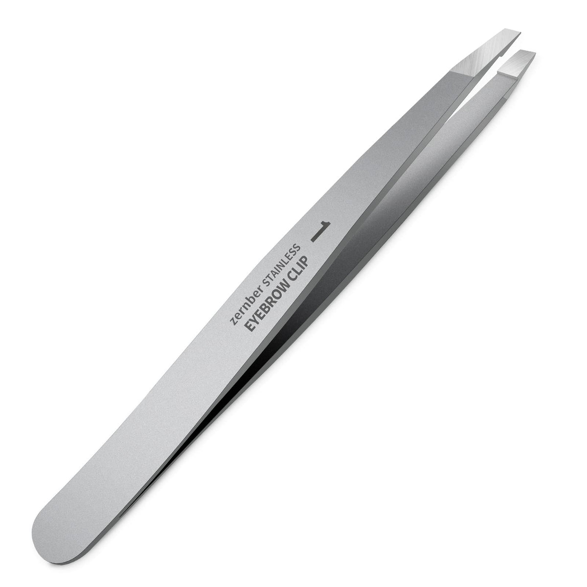 ZERNBER eyebrow slant tweezers close-up for precise plucking