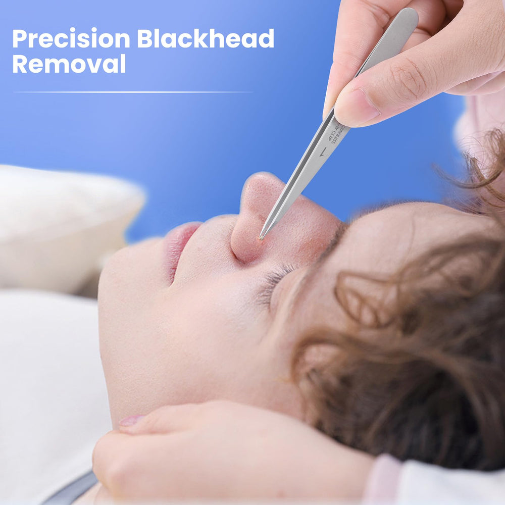 ZERNBER pointed tweezers designed for precision grooming and easy cleaning.