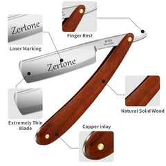 Zertone straight razor strop maintains edge between shaves