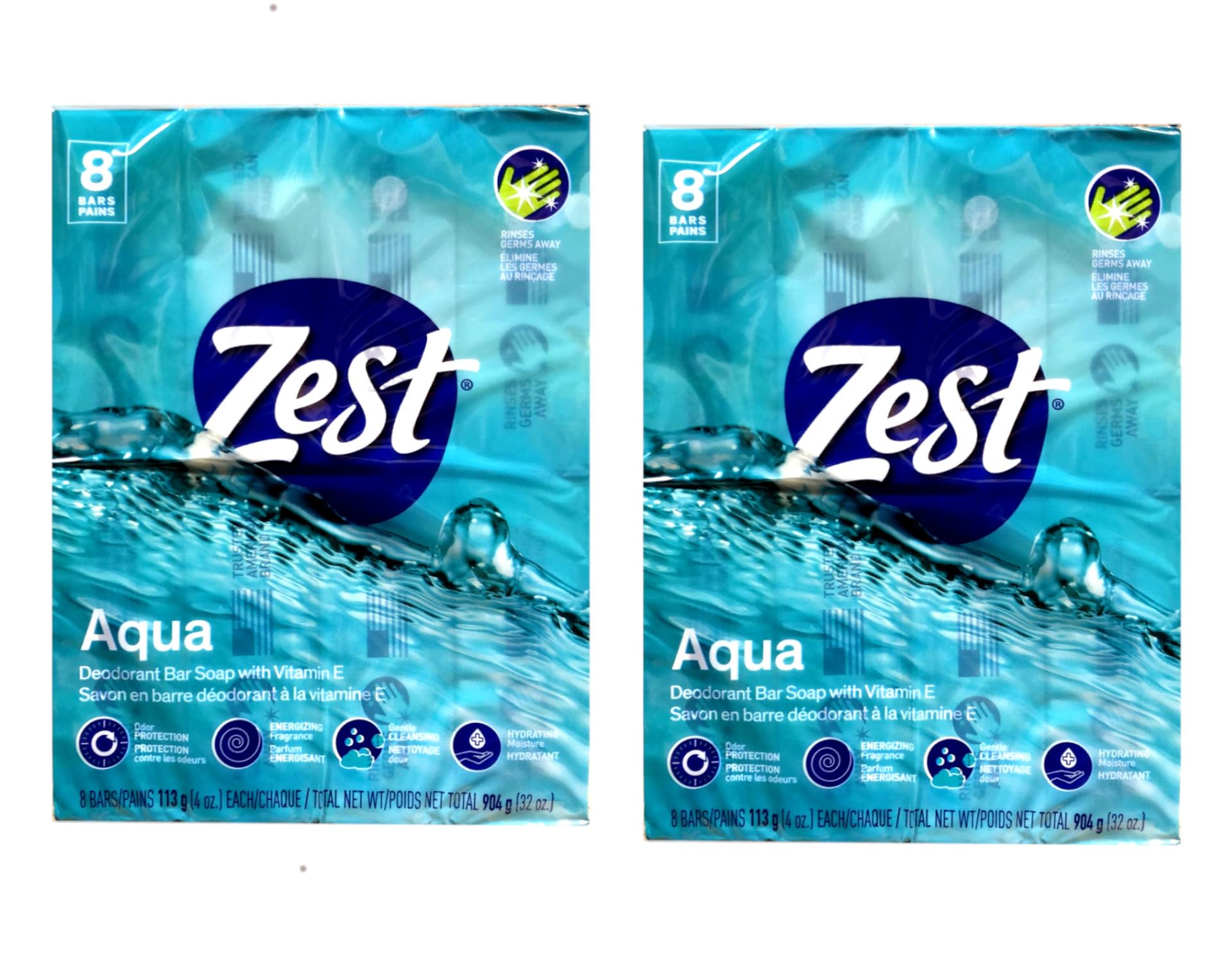 Zest Aqua Bar para ducha: limpia y deja piel fresca.