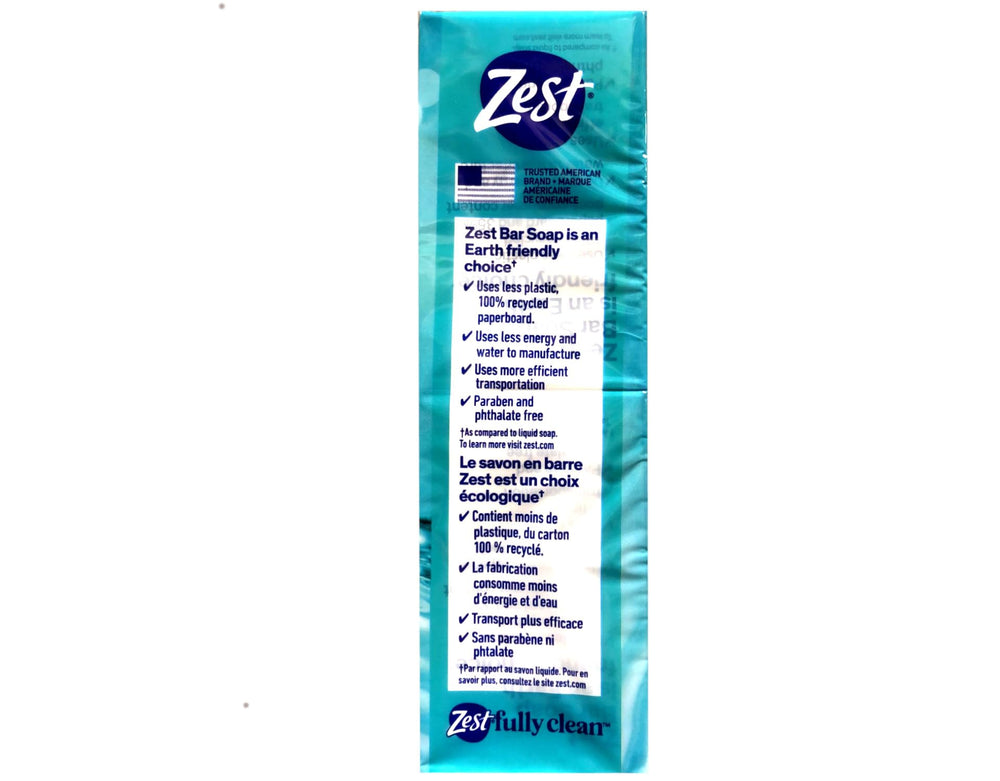 Zest Aqua Bar para ducha rápida, piel limpia y aroma.