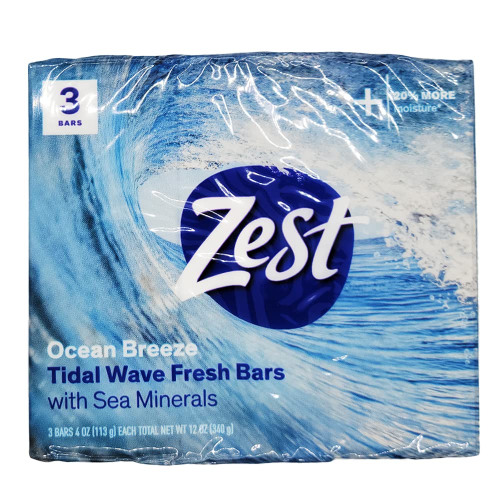 Zest Brisa Mar jabon en barra espuma suave en closeup
