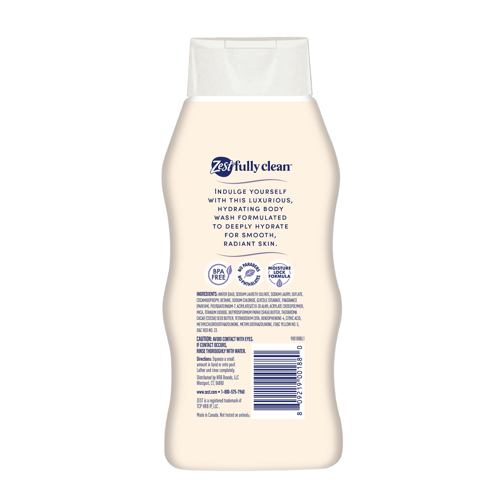 Zest gel de ducha con espuma cremosa para una limpieza suave y revitalizante.