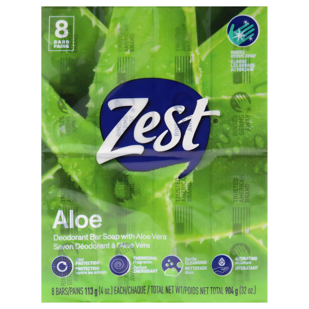 Jabón Zest de Aloe Fresco: espuma suave para piel limpia.