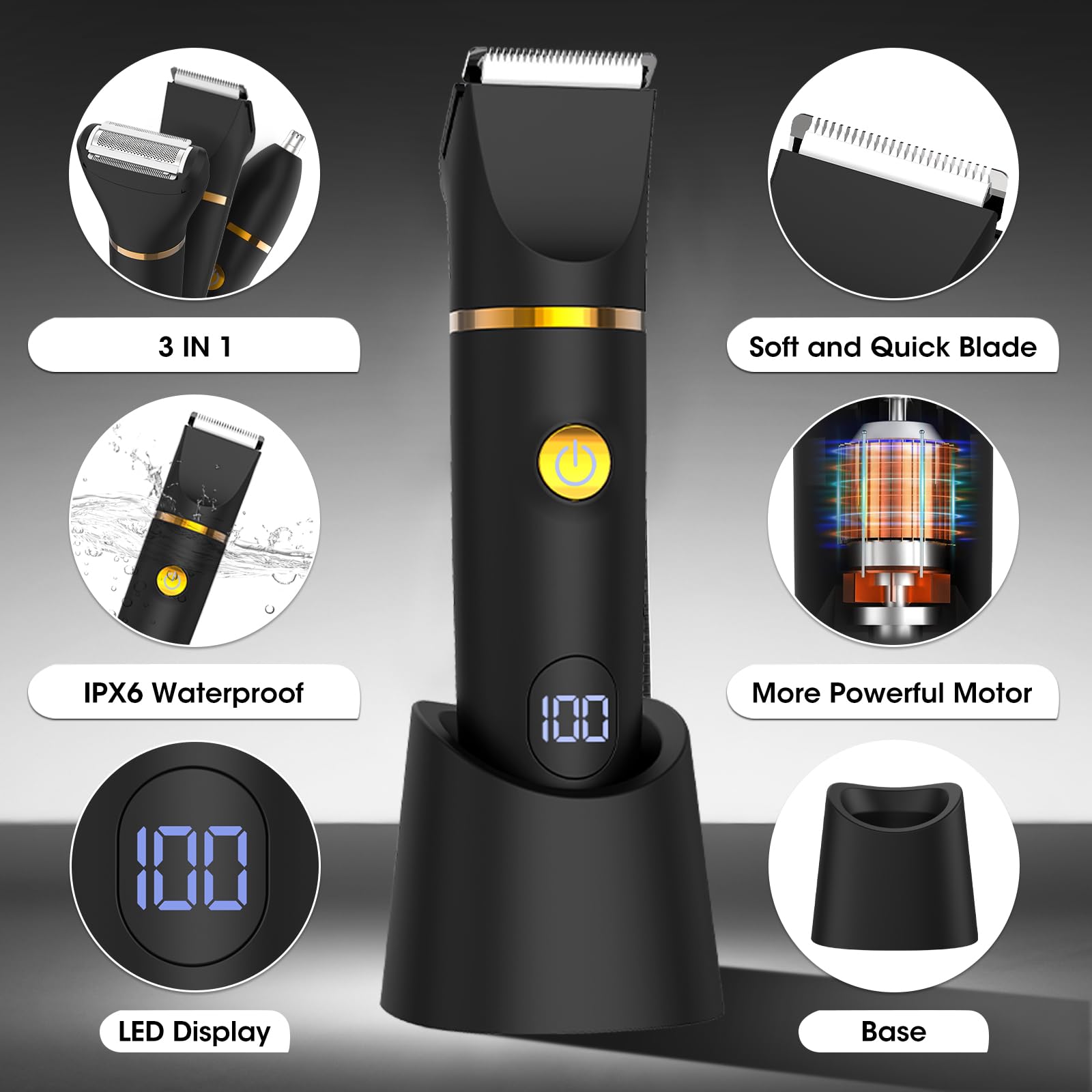 Zesuti Manscape trimmer head series enabling precise grooming options.
