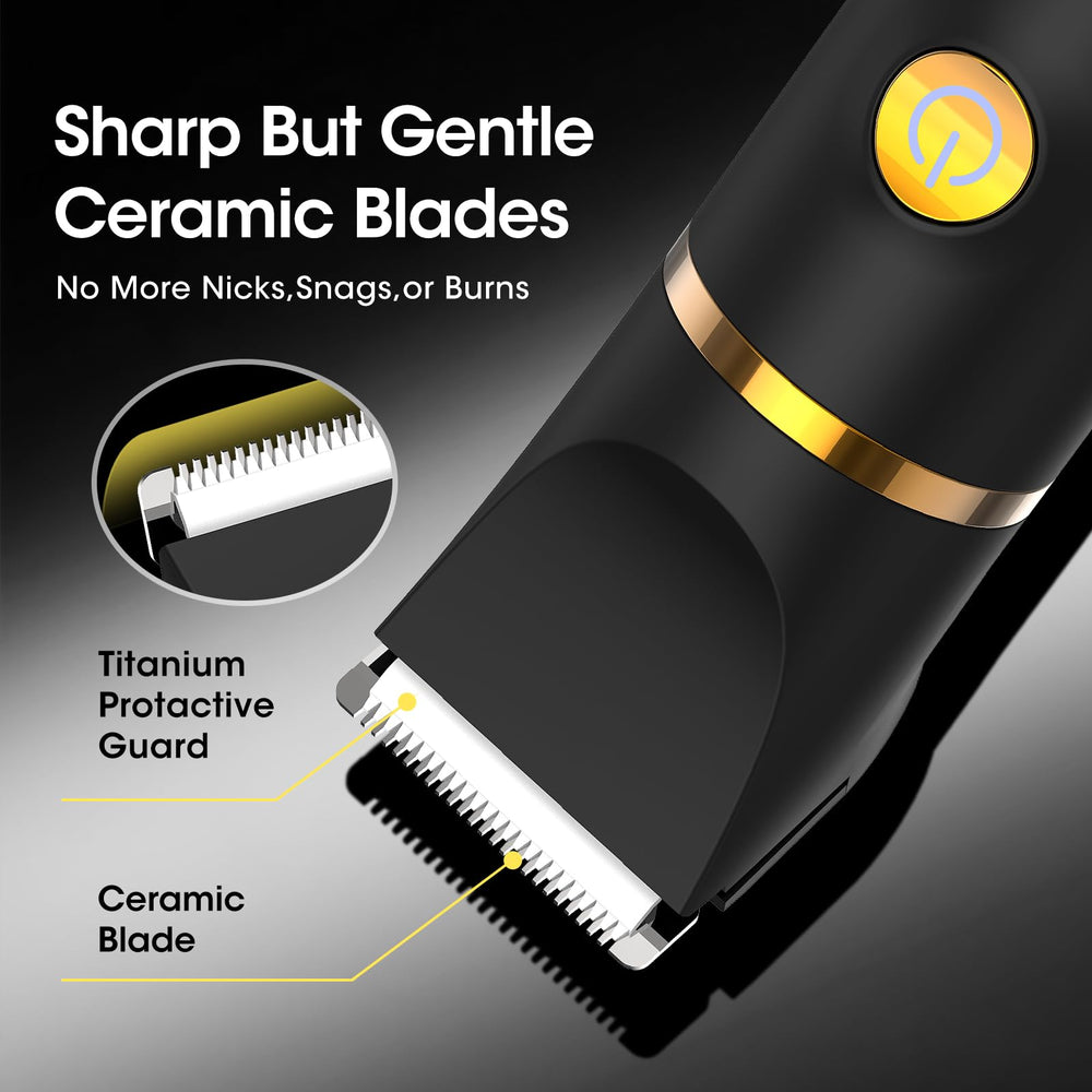Zesuti Manscape trimmer in shower for convenient wet shaving.