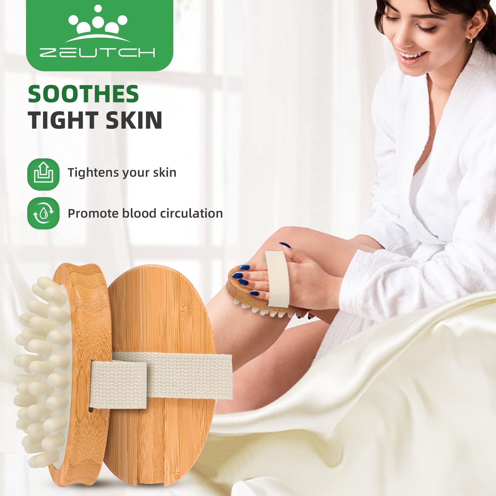 Brocha facial seca de Zeutch exfolia la piel facial con suavidad
