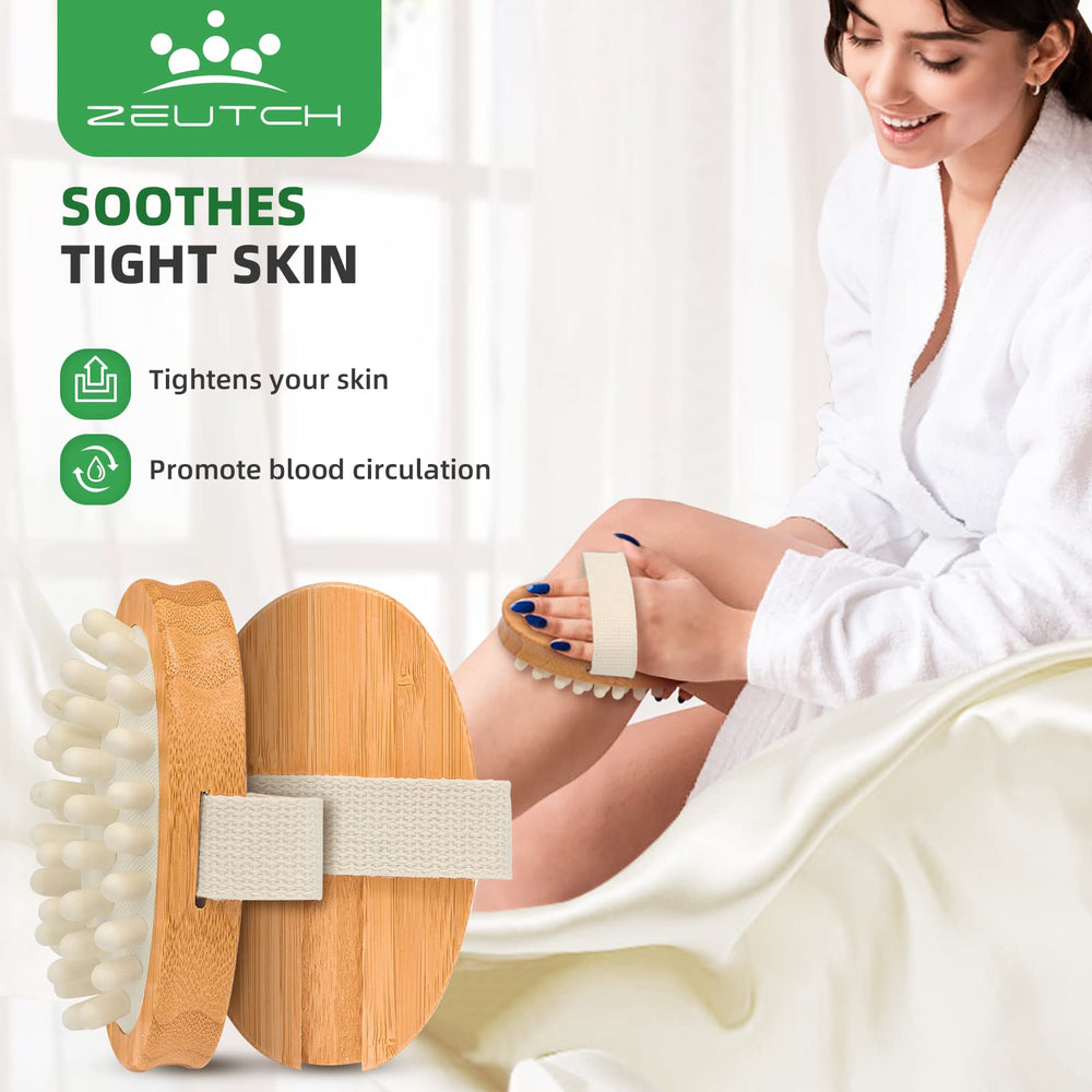 Brocha facial seca de Zeutch exfolia la piel facial con suavidad