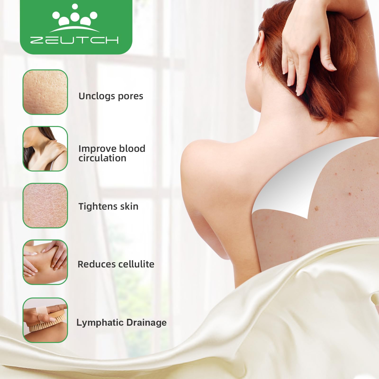 Zeutch cerdas de jabalí de alta calidad ofrecen exfoliación suave y efectiva