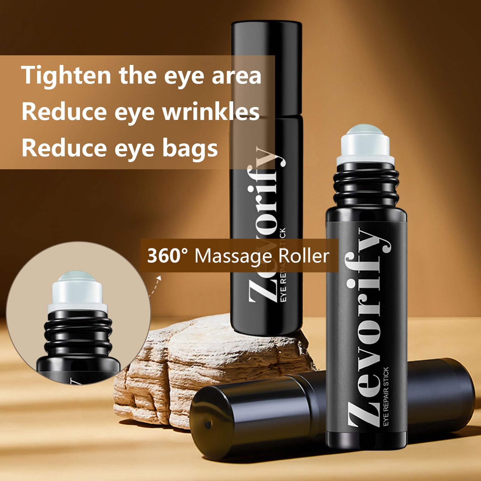 Aplicador refrescante Zevorify facilita una rutina ocular rápida.