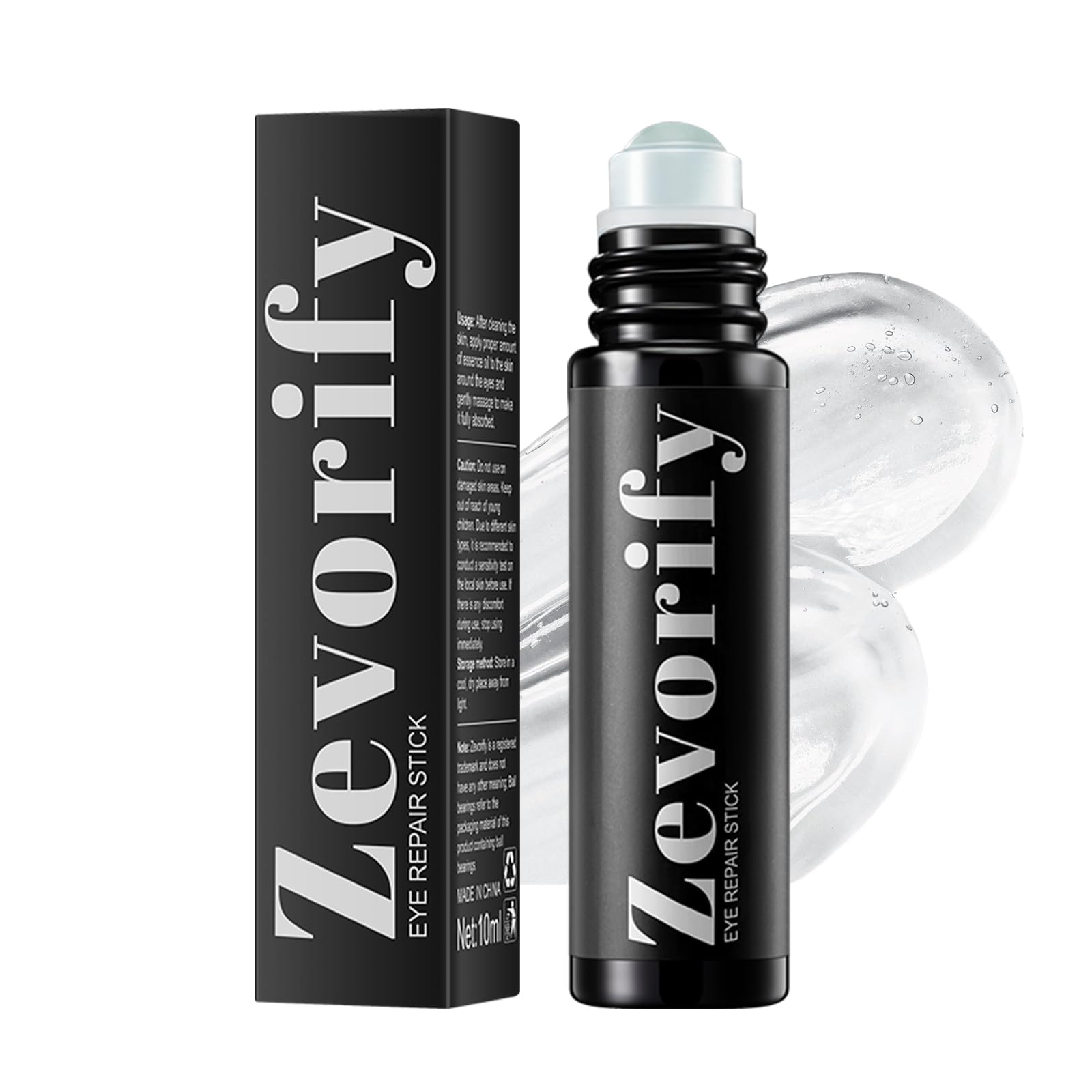 Zevorify rodillo cafeína para ojos alivia bolsas y ojeras.