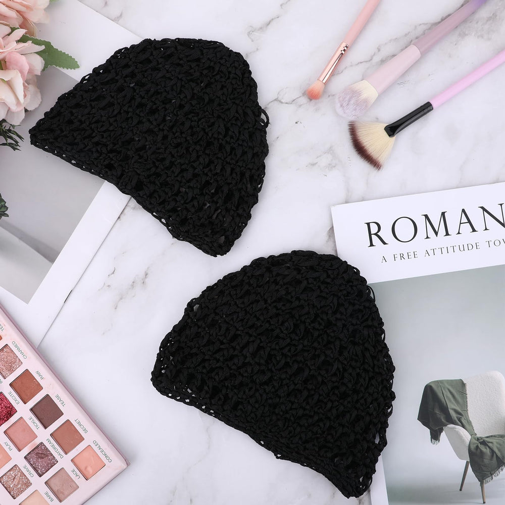 ZEYIYER black wig cap pack ready for use at home.