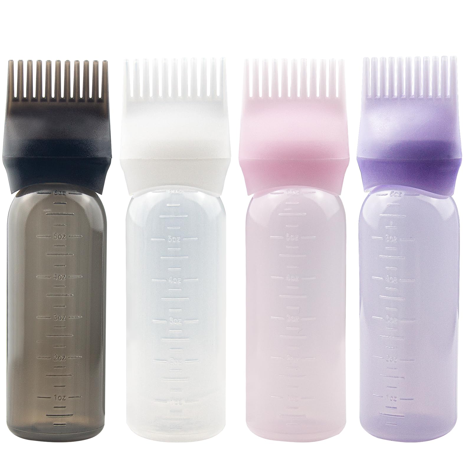 ZGQHZR root comb applicator bottle with black cap enables precise dye application.