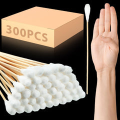 Zhehao 8-inch cotton swab with bamboo handle for precise cleaning.