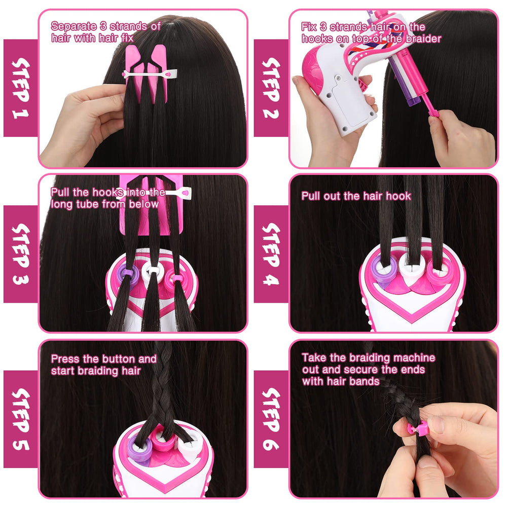 Zhehao braiding demo on long straight hair shows suitability.