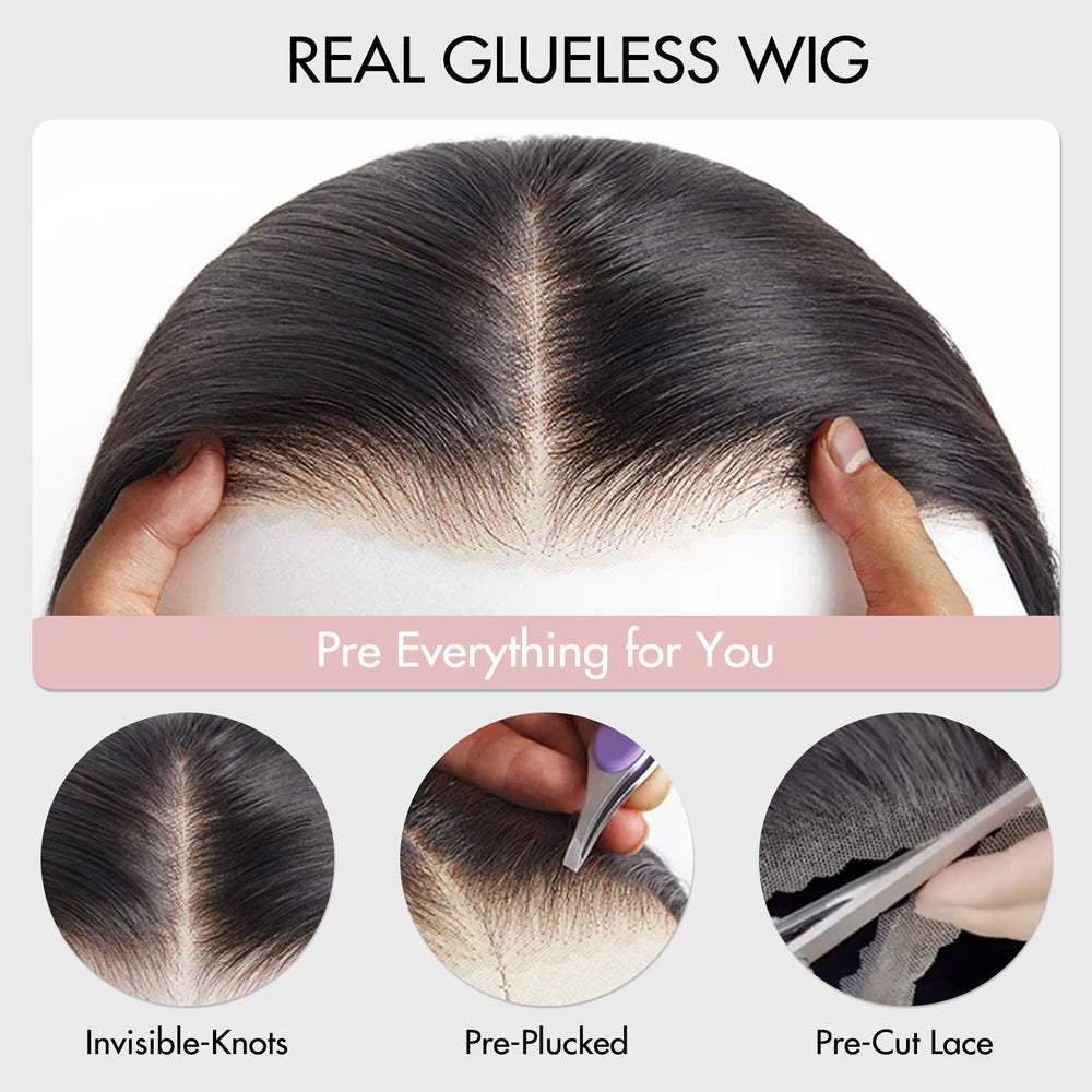 ZHENGON bob wig pre-plucked lace 6x4 hd for natural-looking hairline.