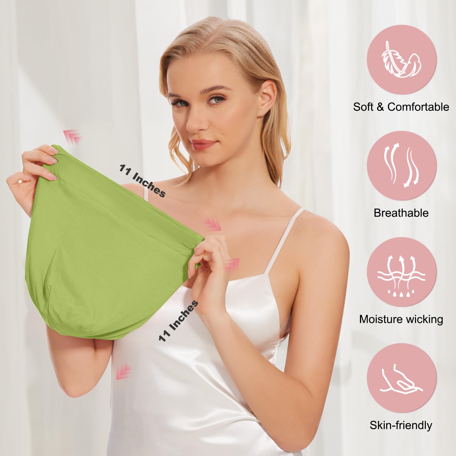 ZHENSILK en azul marino y verde para combinar con tu ropa de dormir.