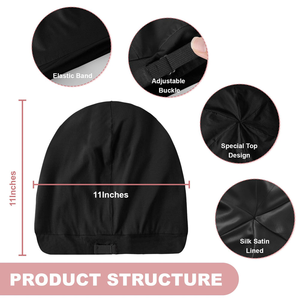 Gorro ZHENSILK con diseño de seis aberturas para peinados variados.