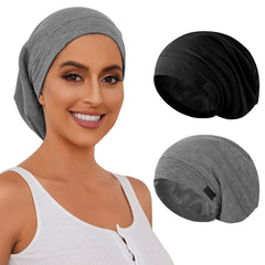 Gorro ZHENSILK con interior satinado para dormir sin fricción.