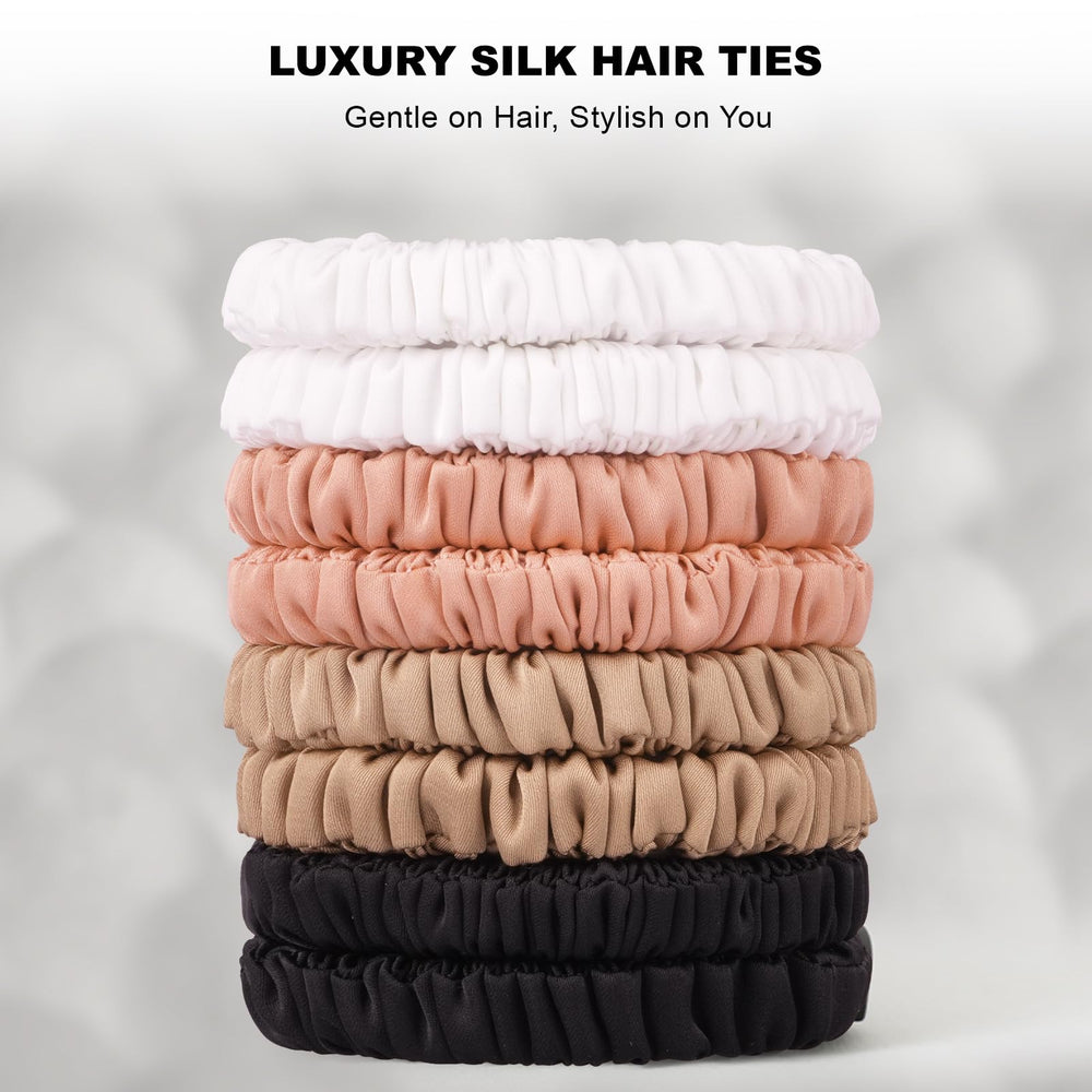 ZHENSILK lazos de seda marrón para trenzas y moños