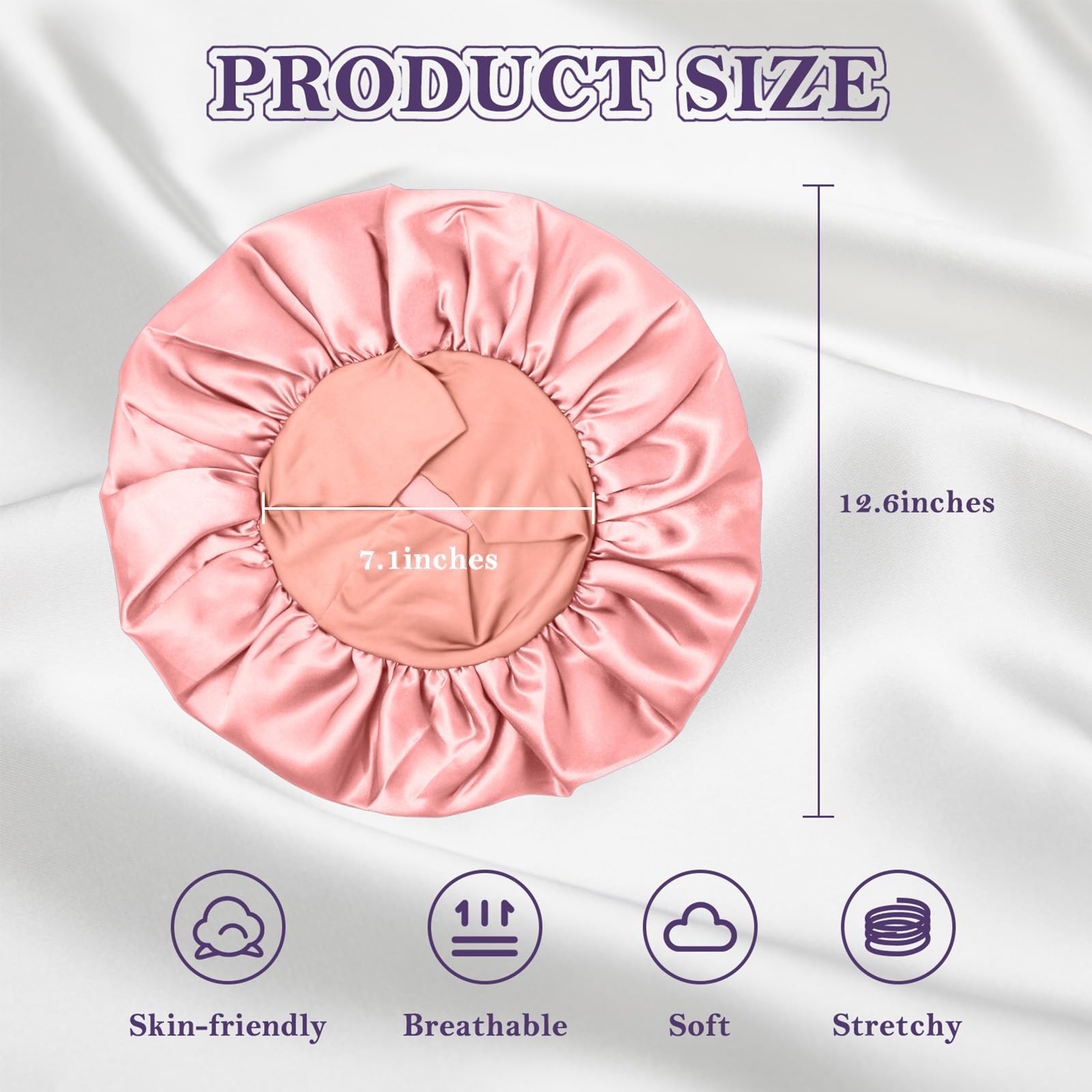 ZHENSILK multi-use bonnet suitable for washing, makeup, and daily tasks