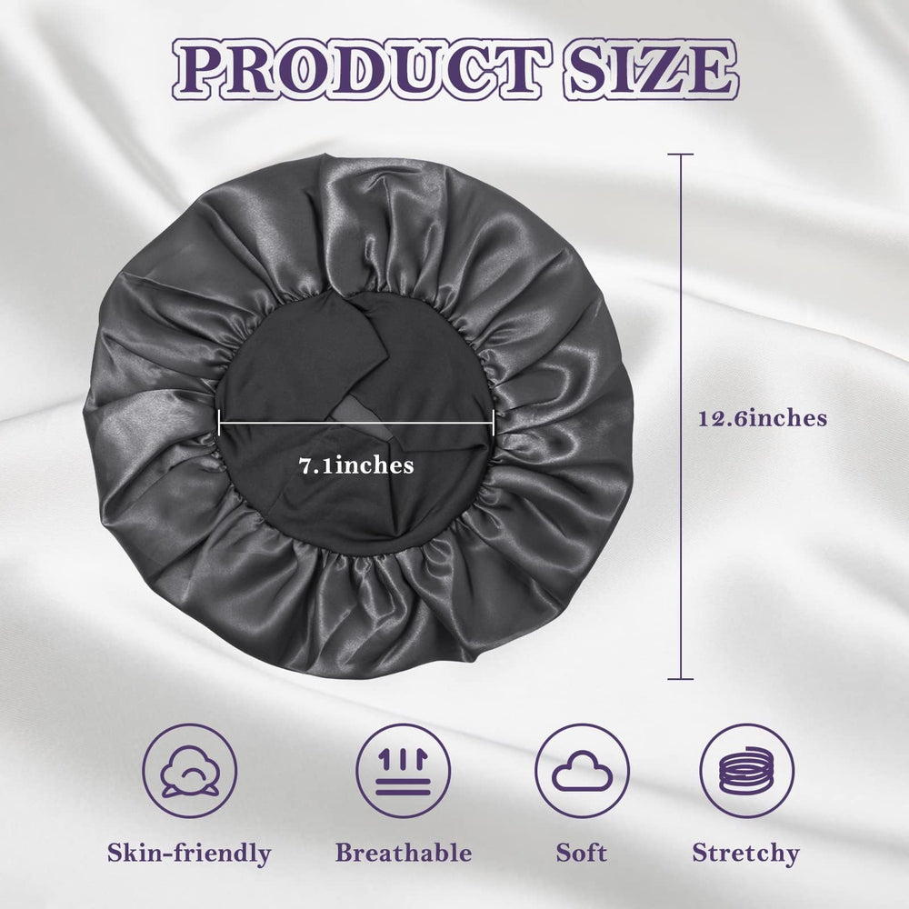 ZHENSILK non-slip design bonnet stays in place during sleep