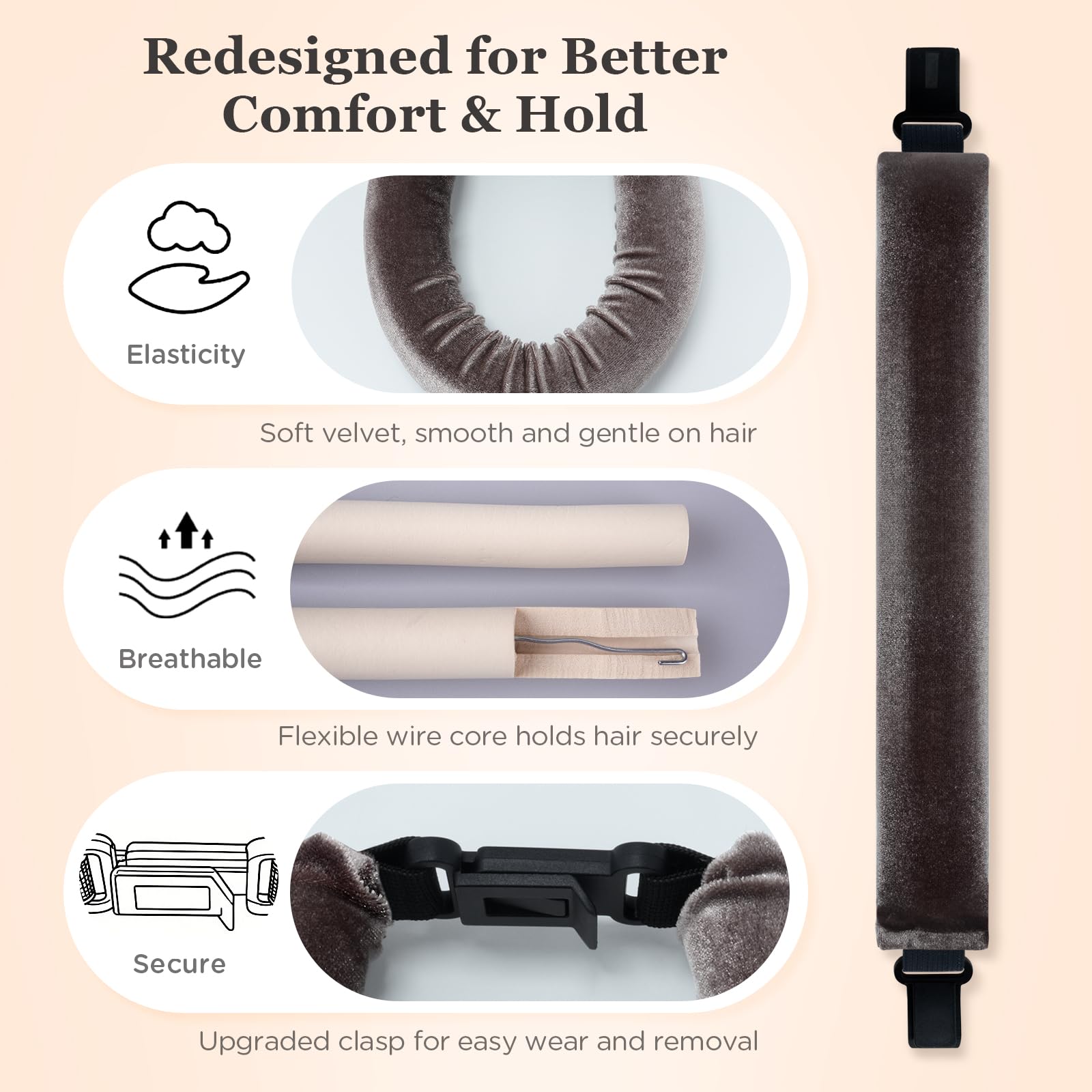 ZHENSILK overnight styling scene featuring comfortable heatless curls