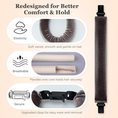 ZHENSILK overnight styling scene featuring comfortable heatless curls