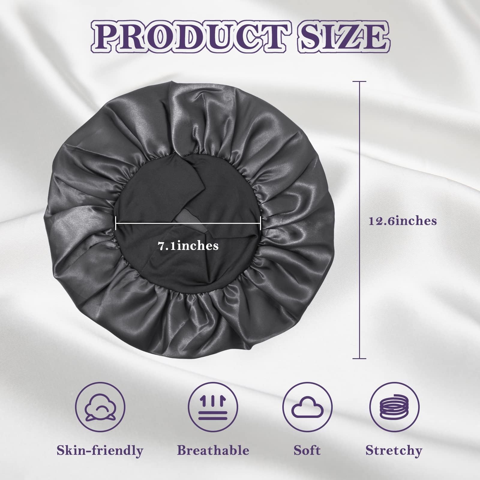 ZHENSILK silk bonnet two-pack on display shows value.