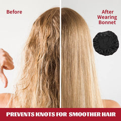 ZHENSILK bonnet showing soft elastic band for a comfortable fit