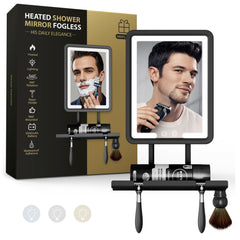 Zhenyemei heated fogless shower mirror ready for clear shave with warm glow