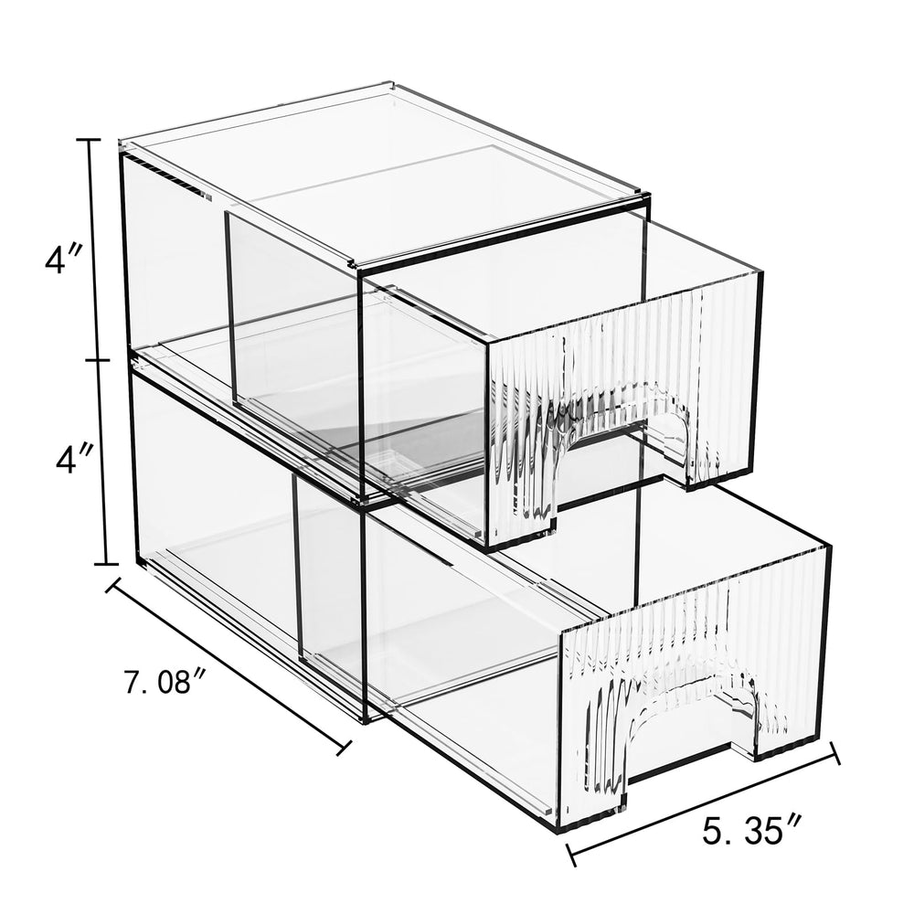 ZHIAI acrylic drawer storage 6-inch shows space-saving organization for counters.