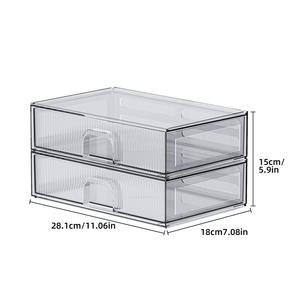 ZHIAI clear bathroom storage drawer keeps toiletries organized