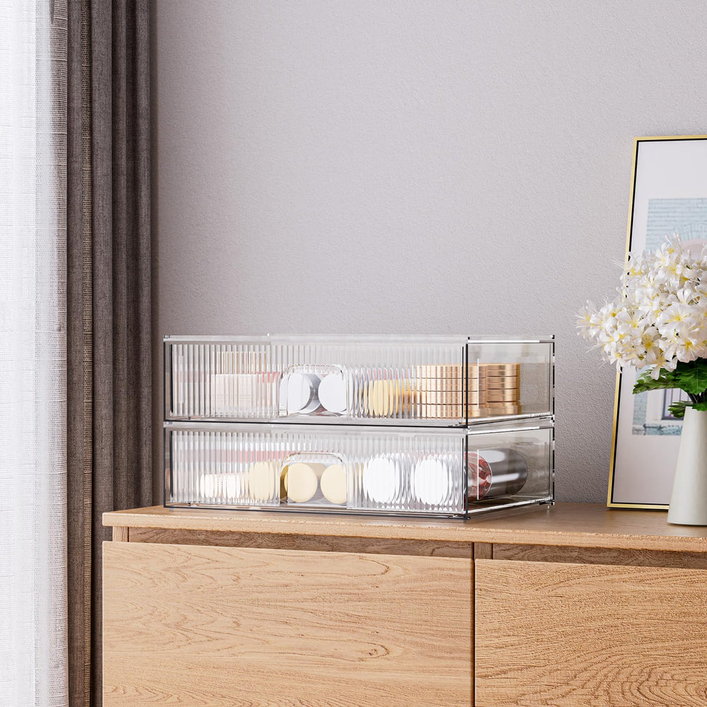 ZHIAI pull-handle acrylic storage box for easy item retrieval