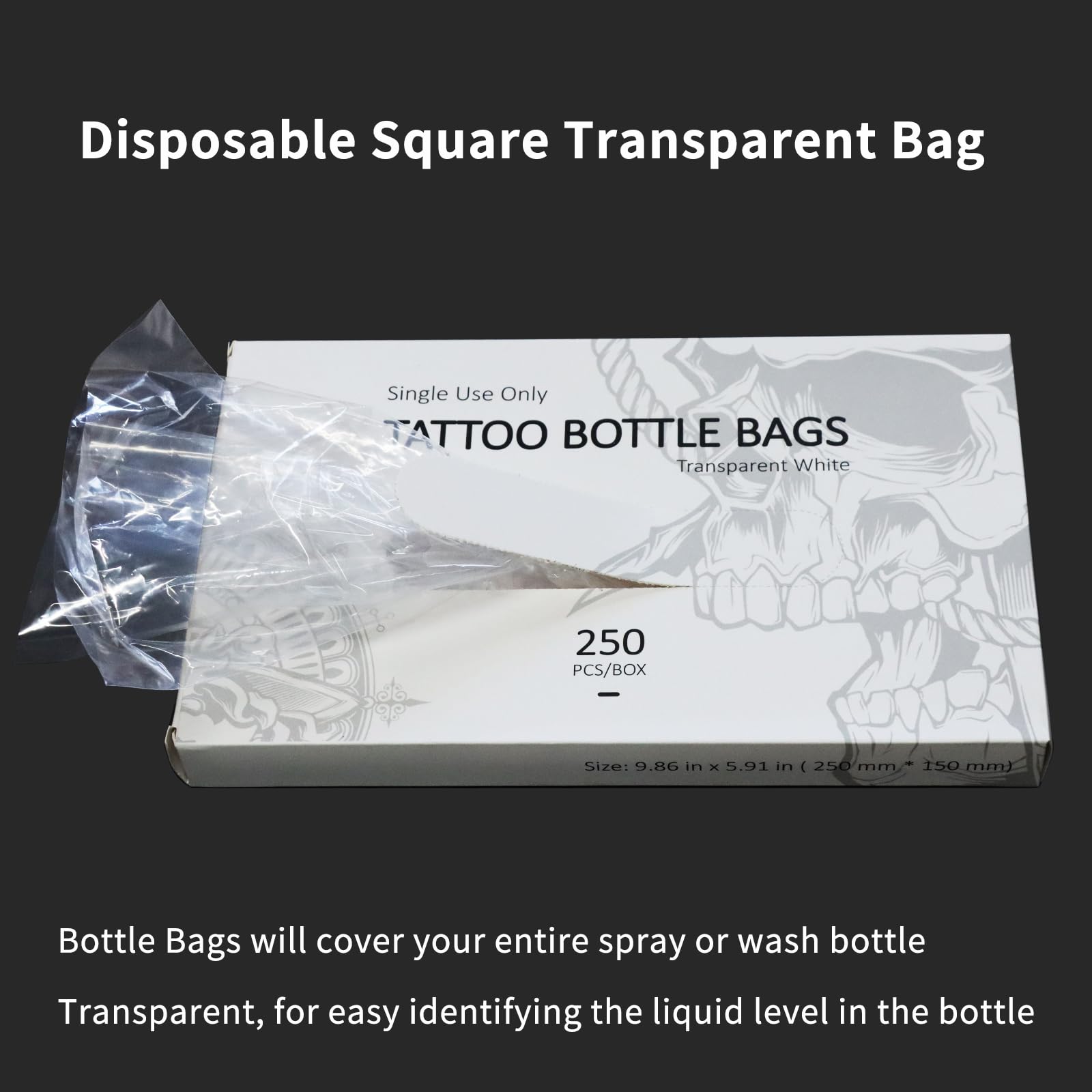 Bolsas desechables ZHOOGE para tatuaje, uso único y cómodo.