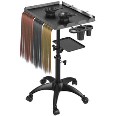 ZHOOGE hairstylist rolling cart top view for organized salon storage