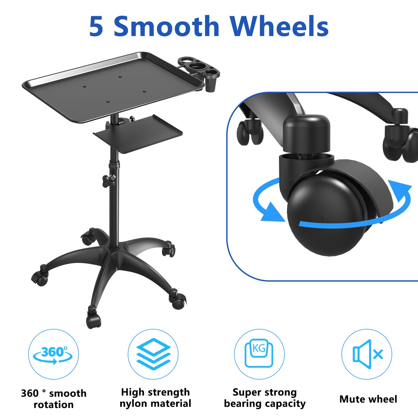 ZHOOGE height-adjustable salon cart adapts to your workflow
